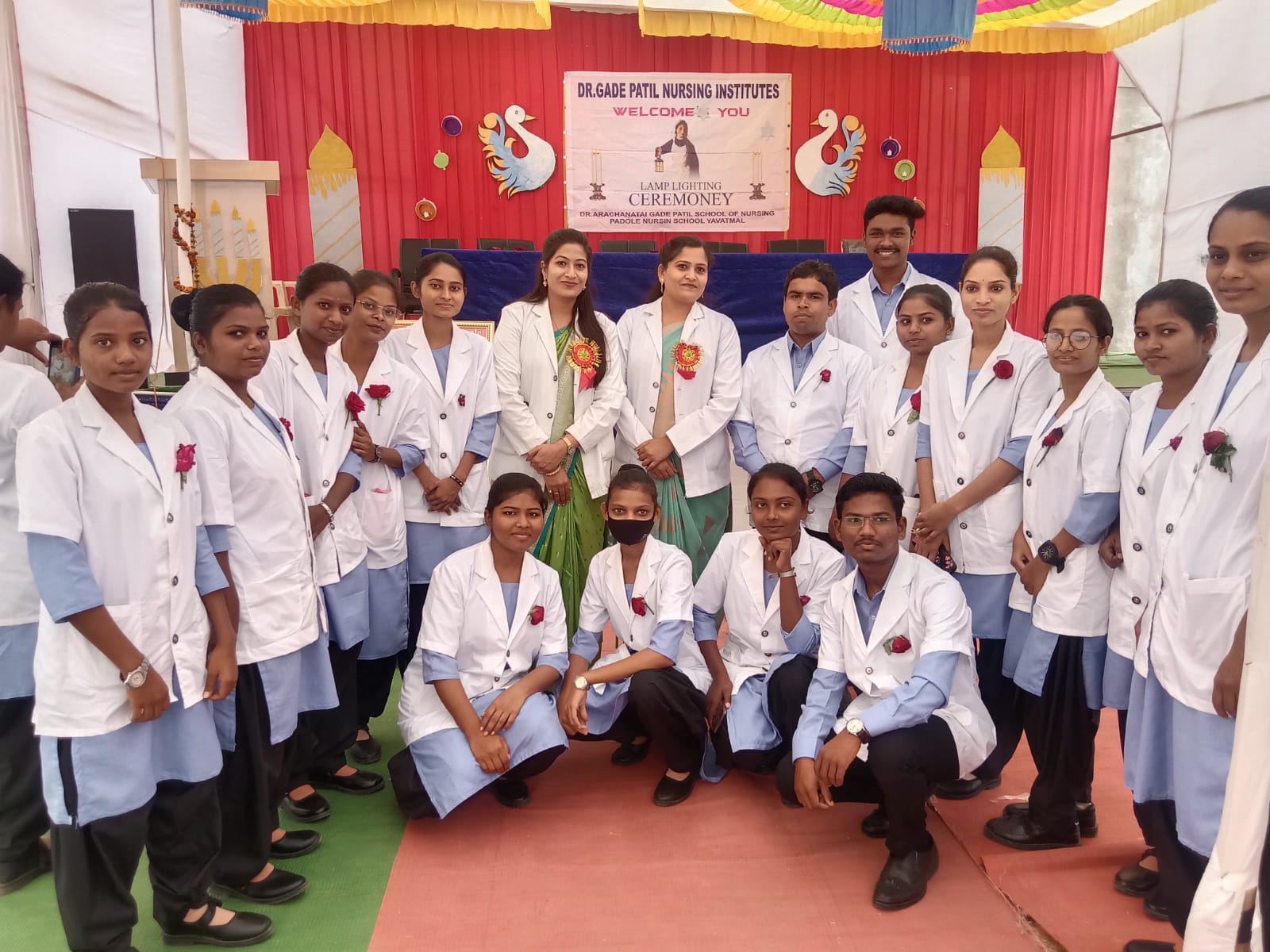 Lamp lighting ceremony at nursing college